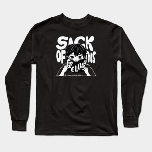 Sick of this Feeling | GothicCat Long Sleeve T-Shirt